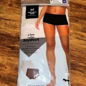 4 pk Ladies Boyshort